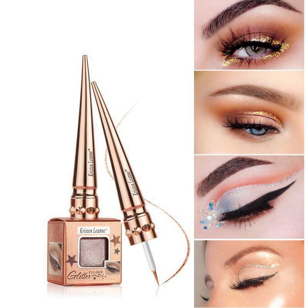 

Dream Shiny Liquid Glitter Eyeliner Brown Gold Silver White Liner Broken Diamonds Colored Pearl Eye Makeup, Choose from below options