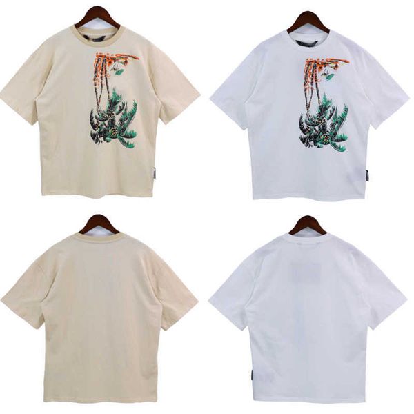 

luxury sweatshirt men women pa designer t shirt mens short sleeve shirts crew neck tee cotton tshirt pullover loose fit coconut tree print t, White;black