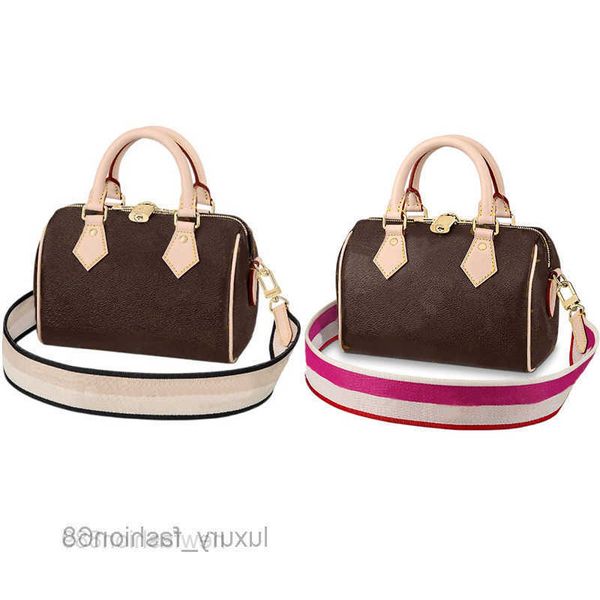 

designer bag tote shoulder bags designer speedy bandouliere mini travel bag womens coated canvas weave boston satchel metal padlock crobody