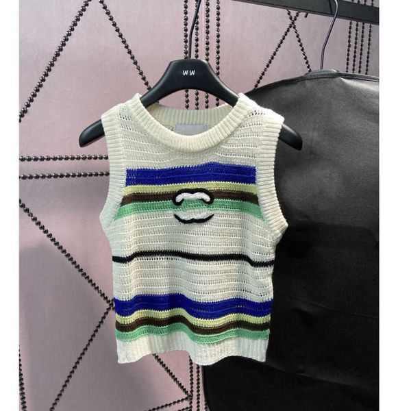 

23ss camis womens tanks designer clothes women tank logo candy-colored knitted vest camisole slim-fit knitt vests womens clothes a1, White