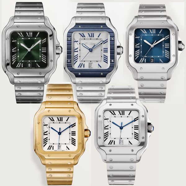 

Luxury Square Men's Watch 40mm Geneva Original Steel Band 904L Watch Mechanical Watch Stainless Steel Case Bracelet Fashion Men's Watch dhgates Watch Montre De Luxe TK