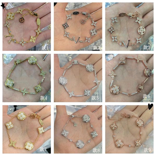 

luxurys designers bracelets for women charm bracelet classic v letter simple party jewelry gift wholesale birthday high edition factory whol, Golden;silver