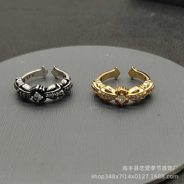 

band rings luxury ch brand ring heart cross opening new chromes designer men women fashion finger jewelry lover gifts xn0i rckf, Silver
