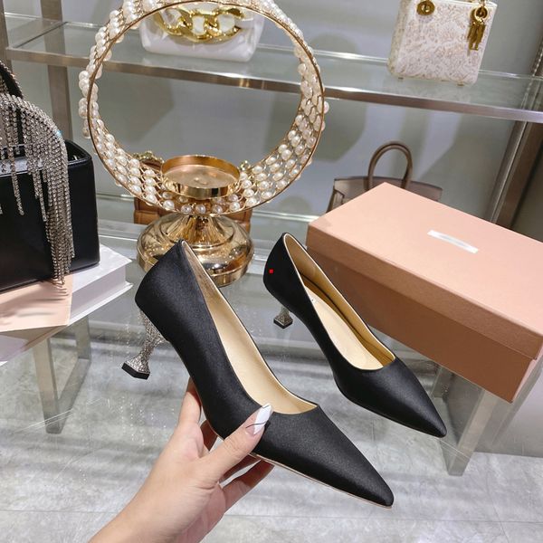 

2023 fashion women shoes slingback pumps luxury designer brand sophisticated minimalist high heel pointed toes leather clare sling sandals h, Black
