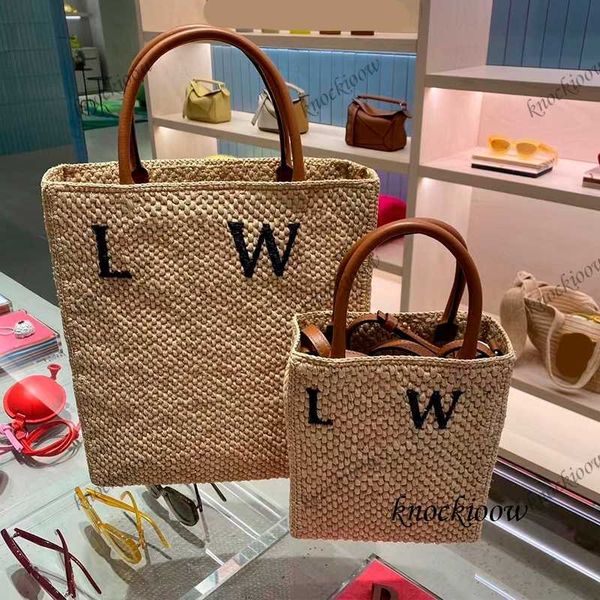 

designer raffia woven bag square bag gingham tote handbag shoulder bag crossbody 2023 fashion women's beach bag large capacity bag 2304