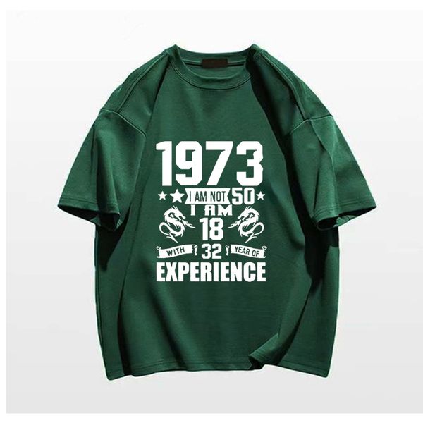 

mens tshirts summer pure cotton men t shirt oversized 1973 print retro fashion vintage womens tee 230407, White;black