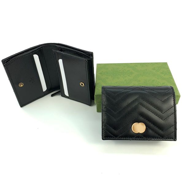 

double g 466492 mens womens marmont wallets card holder coin purses luxury designer passport holders key pouch fashion keychain pocket men w, Brown;gray