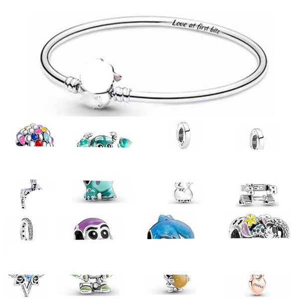 

mouse charms bracelets bangle diamond pendant beads popular european and american designer jewelry diy fit pandora bracelet, Golden;silver