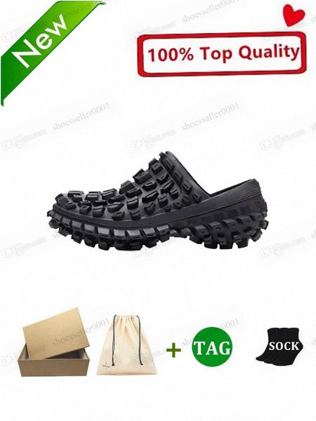 

defender mens tire sandals designer retro tires semi trailer casual shoes chunky platform rubber thick sloe sneaker men trainers triple blac, Black