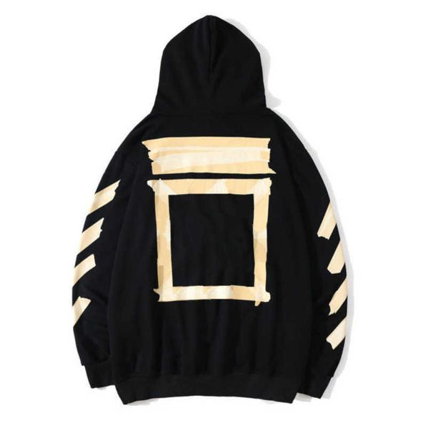 

luxury men's offs sweatshirts brand classics pullover shirts hoodies designers women sweater high street men arrow cross letter hoodie, Black