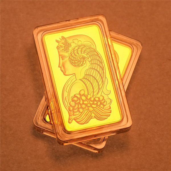 

24k swiss goddess of wealth gold bar commemorative coin gold coin crafts collection gold plated bar