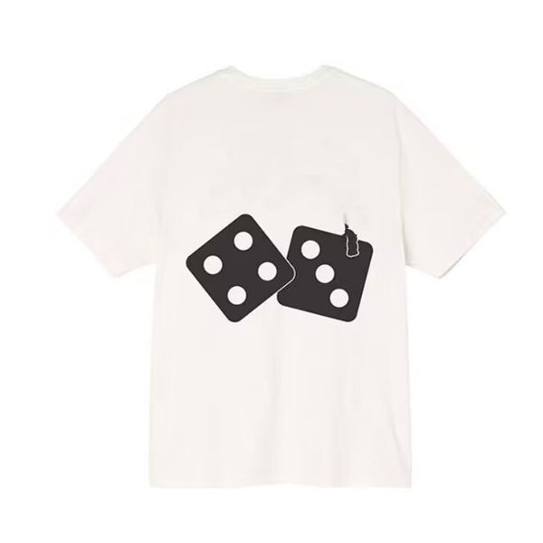 

men's t-shirts designers short-sleeved shirts summer fashion brand men and women the same pure cotton round-necked lettered flower prin, White;black