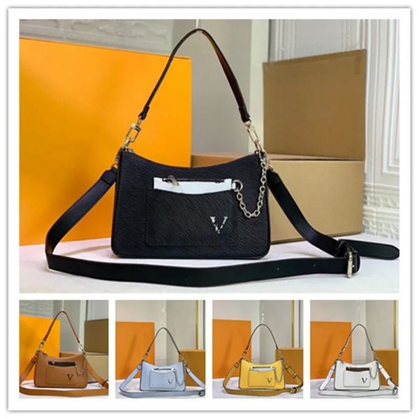 

luxurys handbags marelle nm bag tote bag adjustable straps single shoulder handbags with solid bag cross body bag m59486 denim leather open