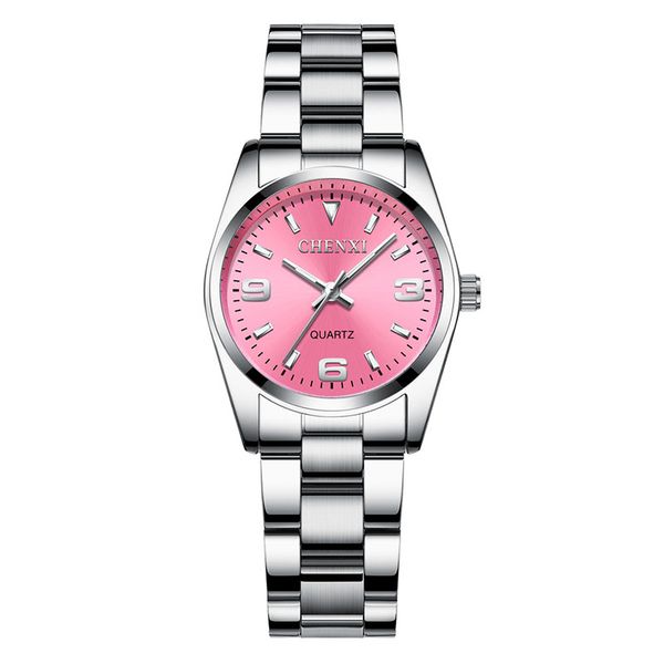 

lady watches waterproof dual time zone luxury 904l stainless steel watches automatic mechanical sweep movement black pink dial rubber strap, Slivery;brown