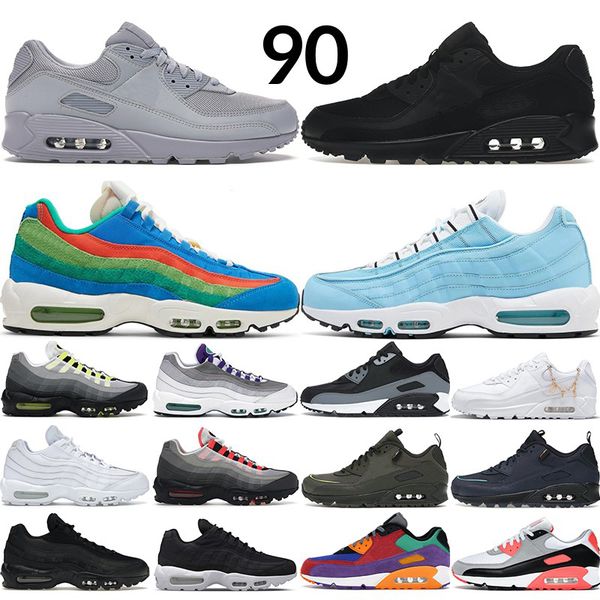 

95s running shoes for men 95 90 triple black white neon bred blue chill infrared womens mens sports sneakers trainers tennis size 5.5-12