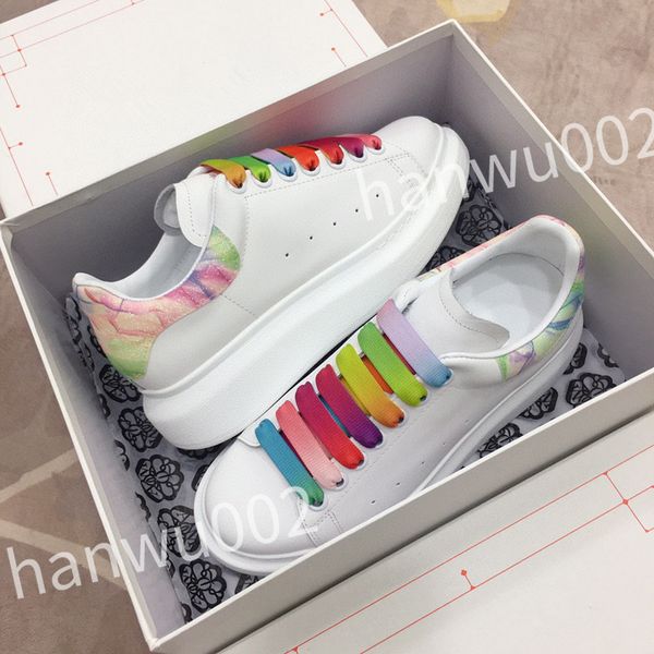 

2023 luxury men womens fashion shoes lace-up flat platform designer sneaker black genuine leather air cushion sneake