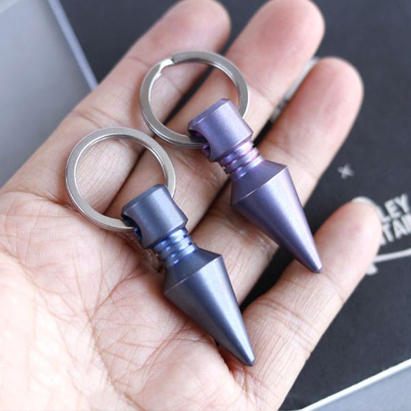 

edc titanium alloy keychain pendant bead necklace outdoor mini tactical tool