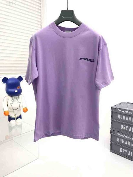 

sleeve balencigas neck luxury designer short spring and panel summer high round grade cotton printing t-shirt size m-l-xl--xxxl color bla, Black;brown