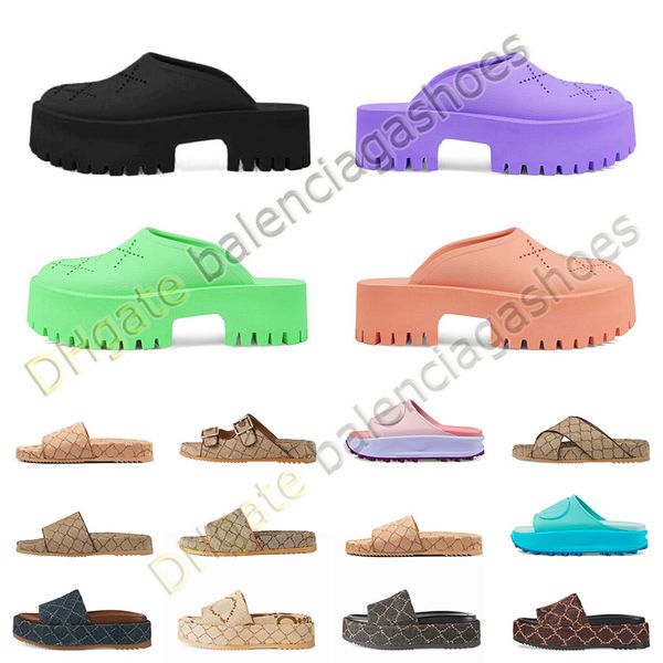 

classic sandals famous designer womens house walking platforms slipper fashion girfriend lovers valentine's luxury pink foam slides woo, Black