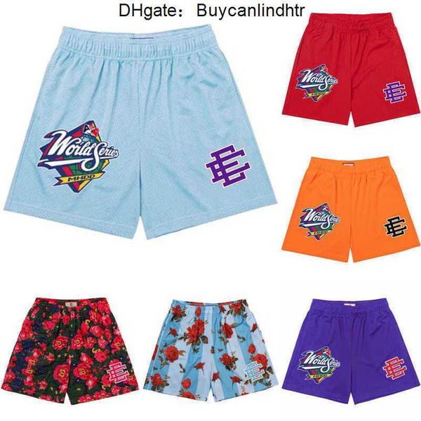 

fashion ee luxury men's shorts eric emanuel basic new york city skyline men women jog pants casual fitness muscle sports mesh pant beac, White;black