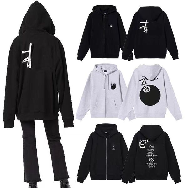 

designers hoodie couple zipper cardigan hoodies luxury lettering pattern printed fashion brand long sleeves pullover couples tee high stree, Black
