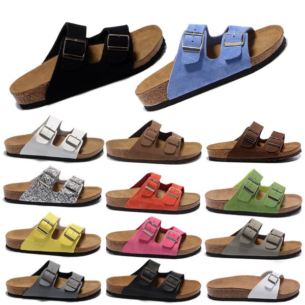 

new birks designer men women sandals arizona gizeh slippers caliente verano flip flops hombres mujeres beach sliders outdoor indoor size 36-, Black