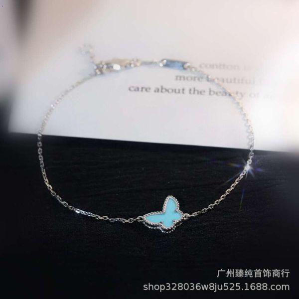 

Classic designer jewelry Van Clover Bracelet jewelrys High version Fanjia Butterfly Bracelets Womens Shell Turquoise Handpiece Simple Agate Small Bow Bracelet
