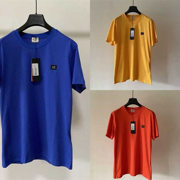 

los t-shirts summer cp designer t shirt mens outdoor solid color round neck short-sleeved tshirts all-match cotton men shirts letters to 2xl, White;black