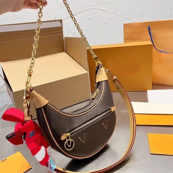 

brown bags designer women totes bag for women shopping stainless steel zipper baguette classic printing coated canvas luxury handbag nice lo