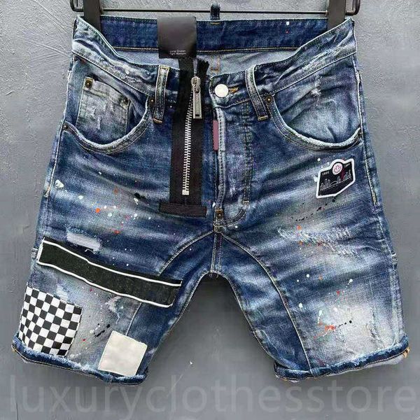 

jeans for mens mens jeans dsquare jeans short jeans straight short jeans holes designer jeans casual night club blue cotton summer italy sty