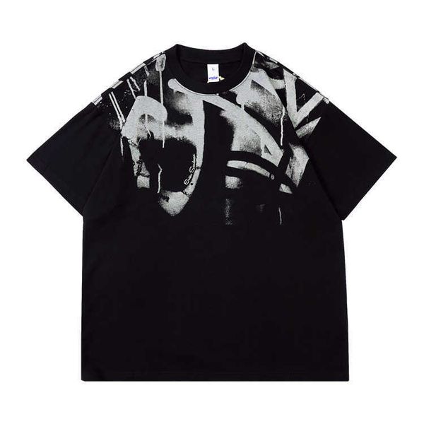 

men's t-shirts darc kaus katun 100% summer sports kaus pictures wolves kaus man hip hop stone kaus kasual upper street clothes aa230408, White;black