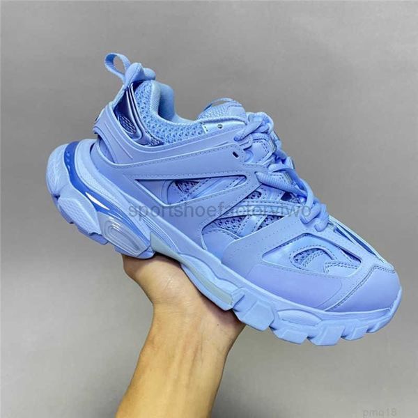 

2022 luxury designer track glow dress shoes tess.s.gomma clear sole sneaker in light blue mesh and nylon lace up trainer shoes sneakers tgj, Black