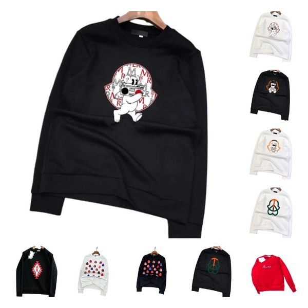 

designer french luxury brand mens sweatshirts spring long sleeve crewneck loose hooded men women embroidered moncleir letter hoodie pullover, Black