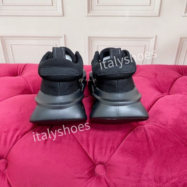 

2023new mens fashion designer sneaker casual shoes leather sneakers embroidered stripes white shoe flat platform walking sports trainers, Black