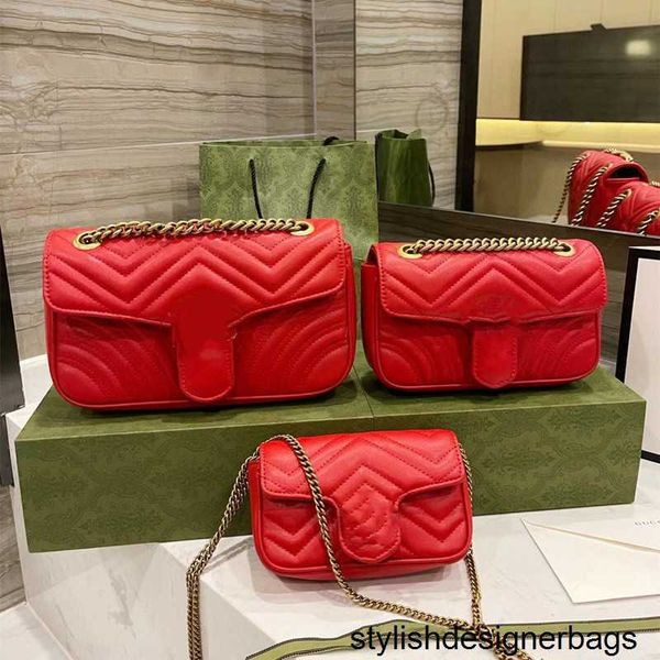 

fashion leather designer bag marmont women love diamond chain handbag 2022 new one shoulder messenger small square bag 48/23