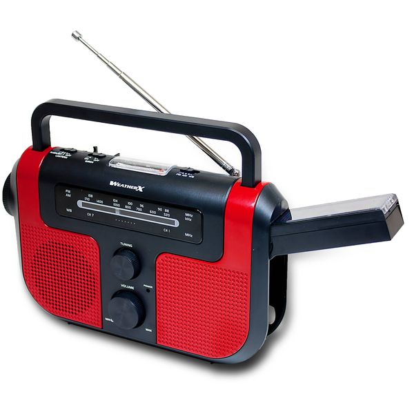 

weatherx portable weather radio black wr383r camping accessories
