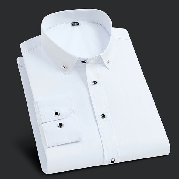 

men's casual shirts premium diamond button party formal plain dress men's long sleeve shirt slim fit casual camisa masculina 23040, White;black