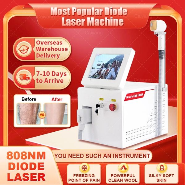 

2023 other beauty equipment 808nm diode laser hair removal machine sapphire contact cooling head painless laser 755 808 1064 epilator, Black