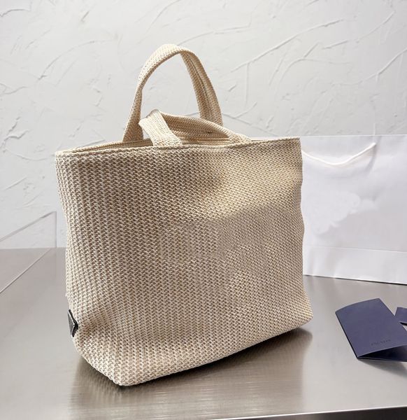 

2023 designer handbag woven tote summer beach totes dupe womens raffia strawnandbags milano weave bag