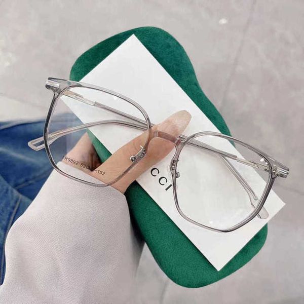

luxury designer summer sunglasses tr9892 the same korean version of tr90 ultra-light myopia optical anti-blue glasses can be equipped with f, White;black