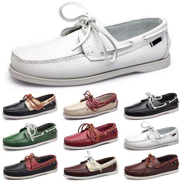 

casual shoes men whites leisure silvers taupe dlives brown grey red green walkings low soft multi leather mens sneaker outdoor trainer, Black