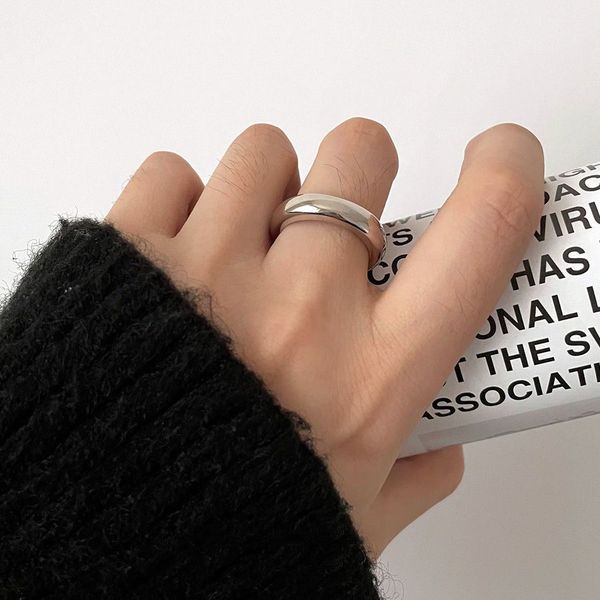

band rings sterling silver rings 2023 new fashion female retro with waves design senior internet celebrity student ring promise rings for he