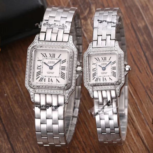 

men women watch quartz rose gold white black diamond, Slivery;brown