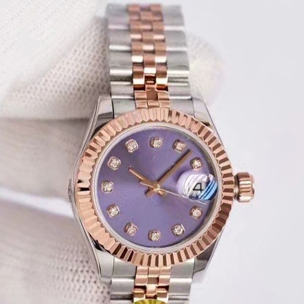 

luxury fashion wrist watch for women 28mm datejust designer wristwatches stainless steel lady automatic watches women christmas gift for wom, Slivery;brown