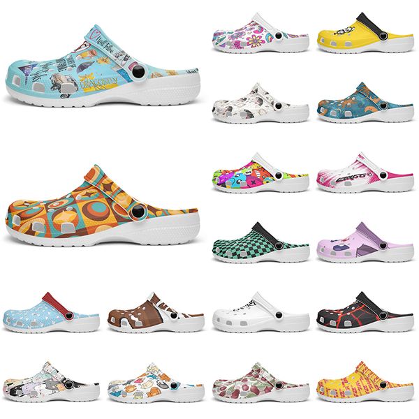 

Customized Glossy exquisite clean fashion beautiful Diy shoes for men and women's indoor slippers 92451