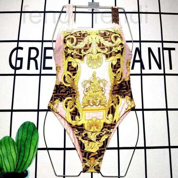 

women's swimwear designer new trendy swimwear backless printed metal chain with spring vacation internet red swimsuit for women k4j6, White;black