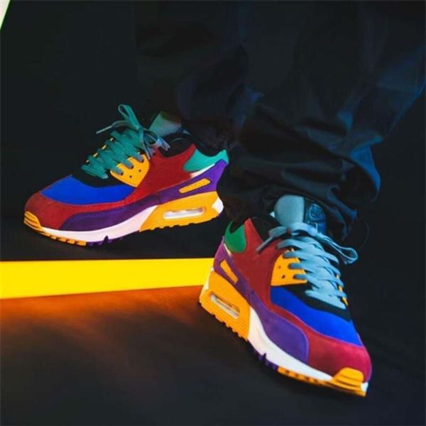 

viotech 90s running shoes rainbow women men cushion sneakers athletic outdoor sport shoe mens trainers us5 5-11 hachishoes263a