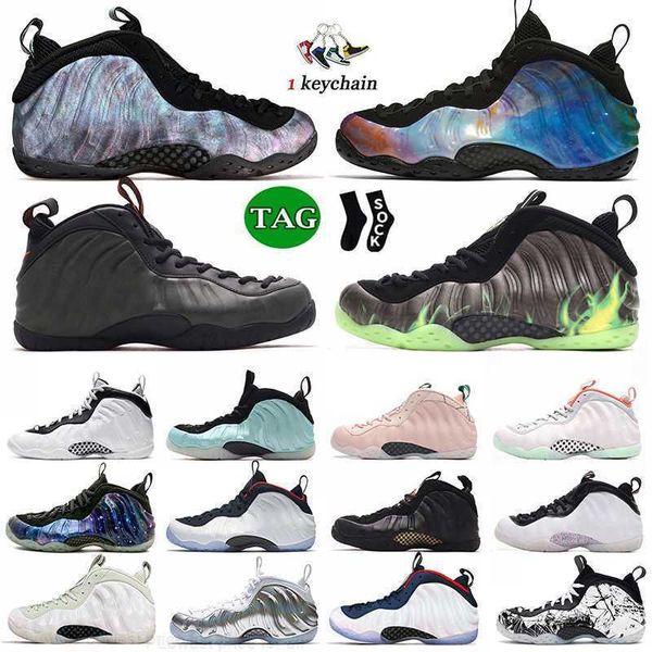 

men foam one basketball shoes penny hardaway sneakers black pink galaxy chrome jordens trainers sports size 13