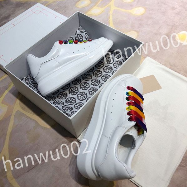 

designer casual shoes woman shoe leather lace up men fashion platform sneakers white black mens womens