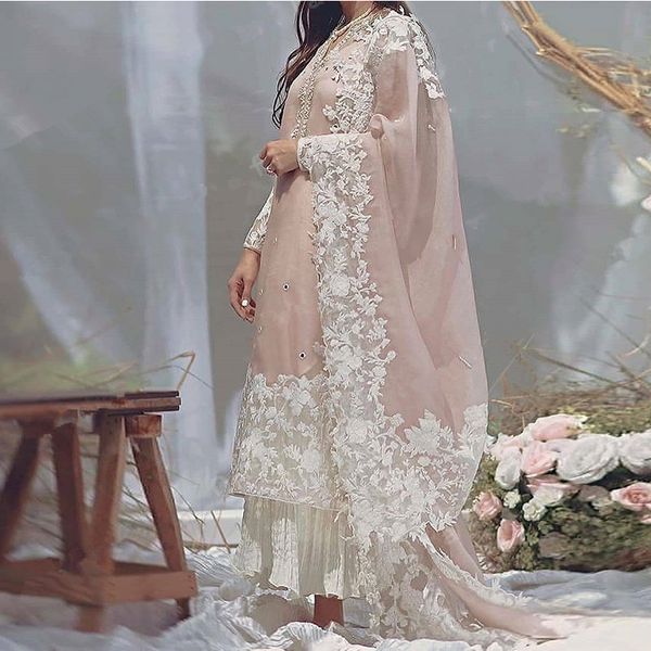 

arabic india prom dresses with sarees long sleeves lace appliques shyamalbhumika traditional evening party dress celebstyle wear, Black